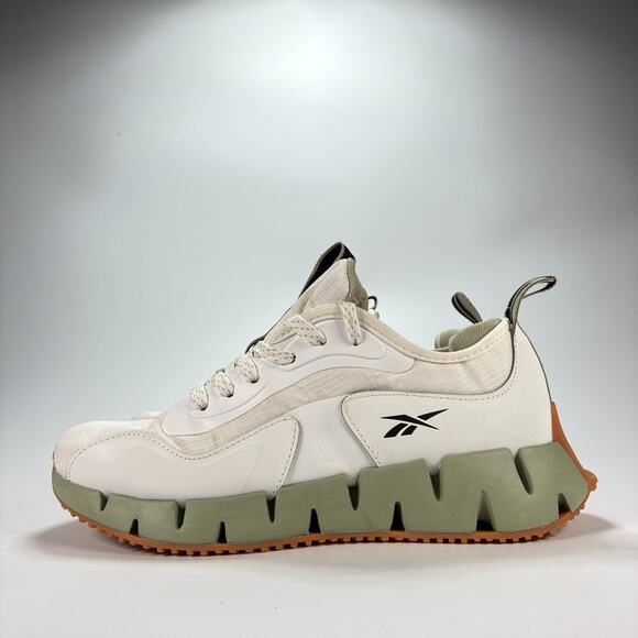 Reebok Zig Dynamica White Light Green Running Shoes FFC0096069 Women’s Size 8 - Picture 4 of 11